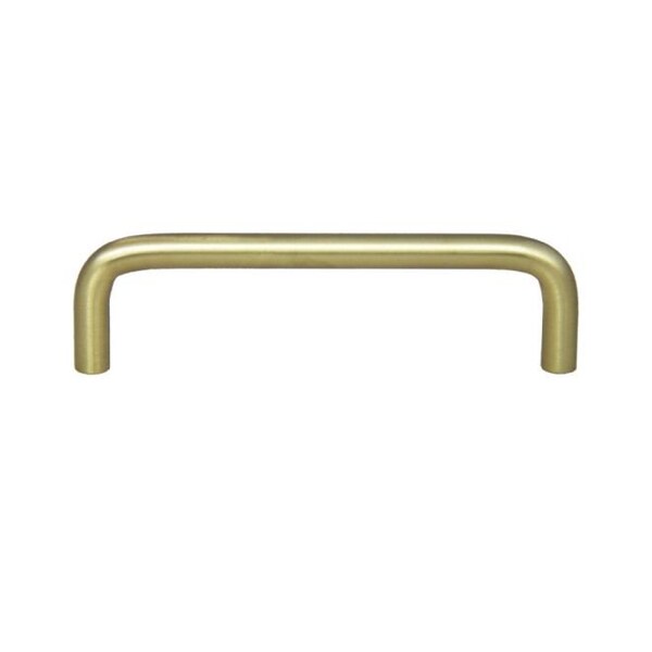 Crown 4-3/8" Wire Cabinet Pull with 4" Center to Center Satin Brass Finish CHP355SB - main